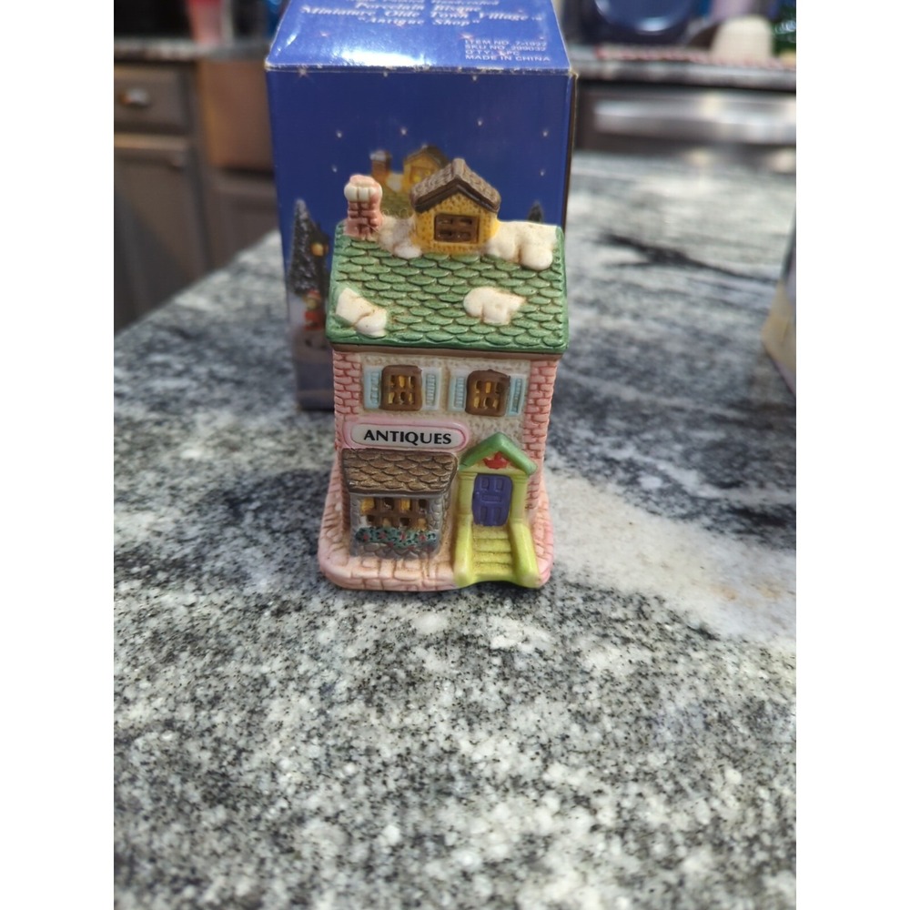 Miniature Olde Town Village Christmas Village Antique Shop 1993